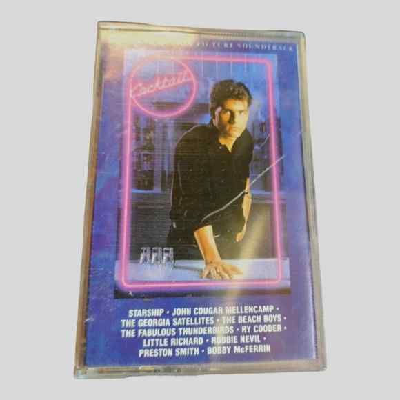 Vntg Cocktails Movie Soundtrack Cassette Tape Collectible Tom Cruise Entertmt - Picture 4 of 5